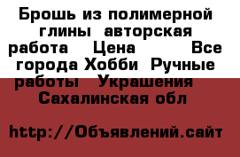 Брошь из полимерной глины, авторская работа. › Цена ­ 900 - Все города Хобби. Ручные работы » Украшения   . Сахалинская обл.